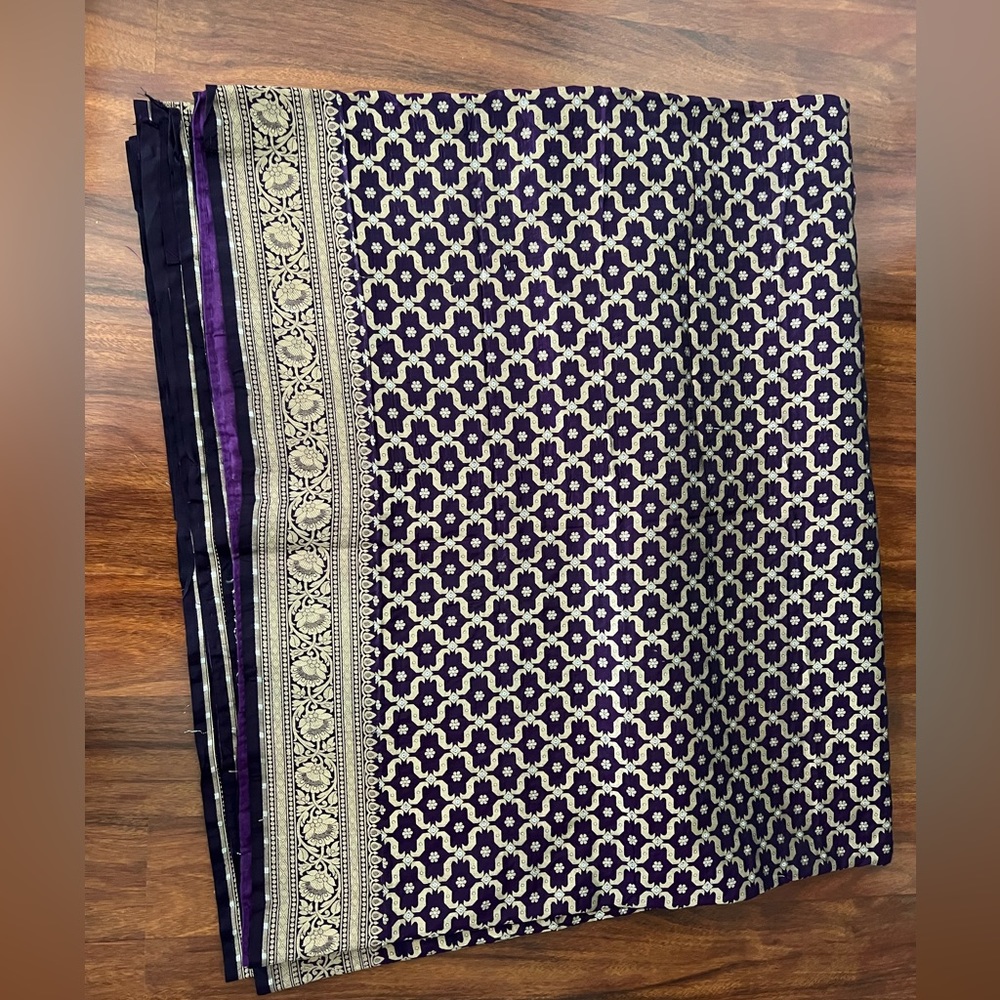 Deep purple saree, perfect for Indian weddings